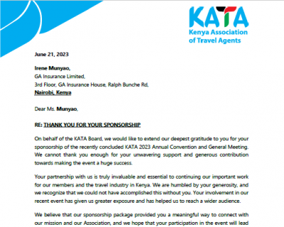 GA Insurance – Thank You Note